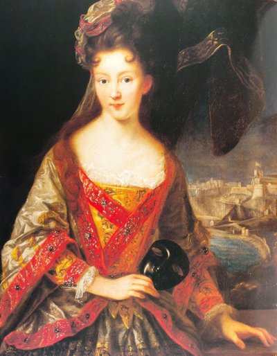 Louise Hippolyte Grimaldi with a View Overlooking Monaco by Jean Baptiste van Loo